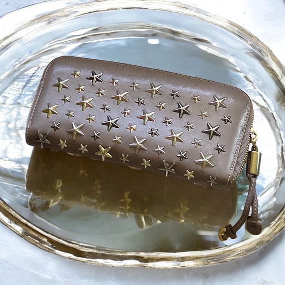 JIMMY CHOO ジミーチュウ/FILIPA ゴールドスタースタッズ 長財布